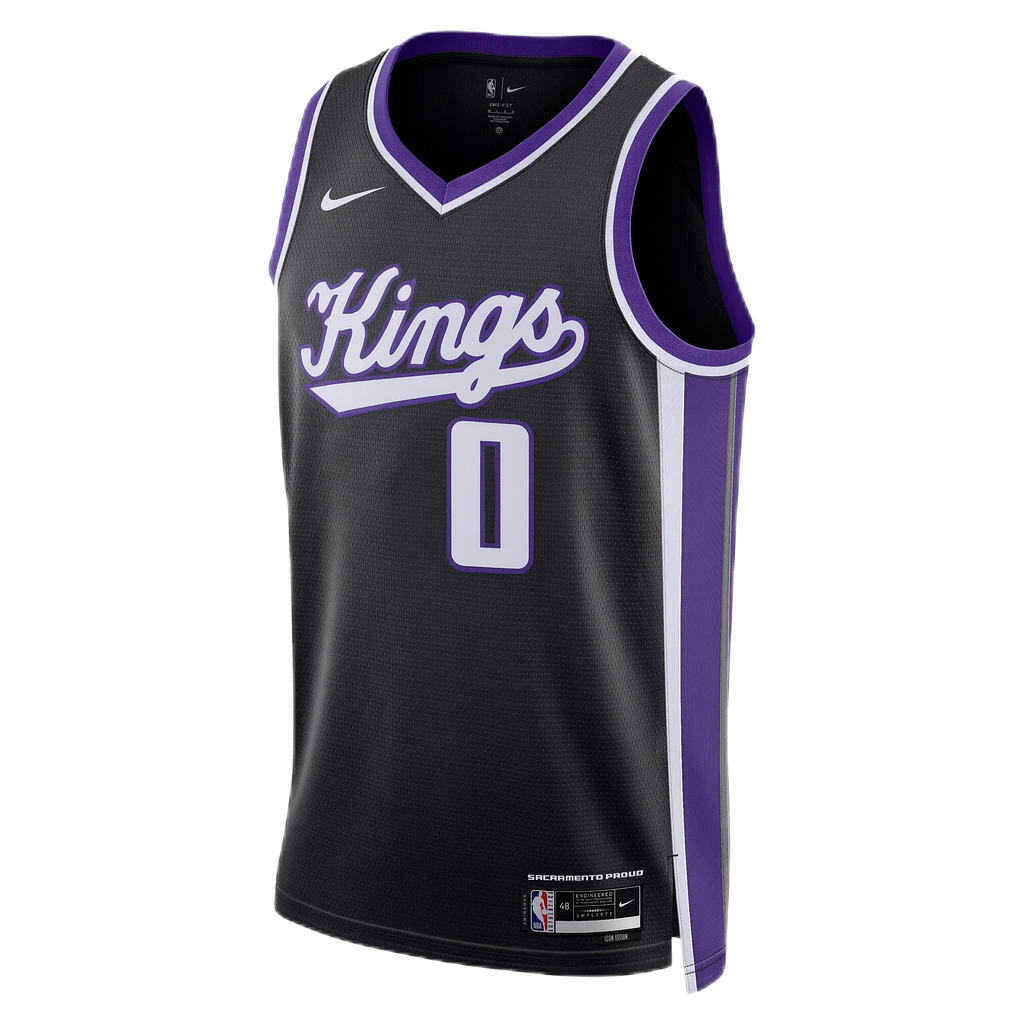 Sacramento Kings Black Icon Jersey Malik Monk #0