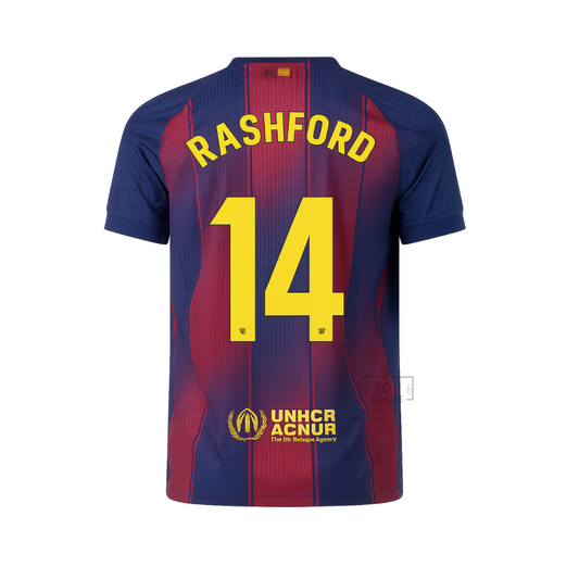 FC Barcelona 2025/26 Home Jersey Rashford #14 - Blue/Red