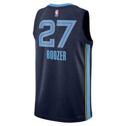 Memphis Grizzlies Navy Icon Edition Jersey Cameron Boozer #27 back