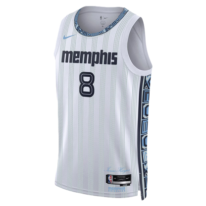 Memphis Grizzlies White 2025-2026 City Edition Jersey Jaren Jackson Jr. #8