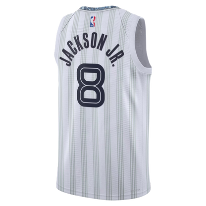 Memphis Grizzlies White 2025-2026 City Edition Jersey Jaren Jackson Jr. #8
