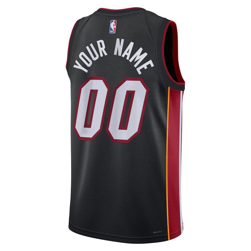 Miami Heat Black Icon Edition Jersey Custom back