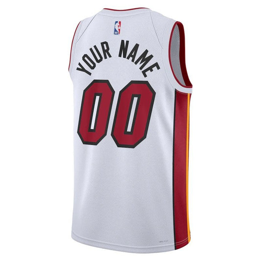 Miami Heat White Association Edition Jersey Custom back