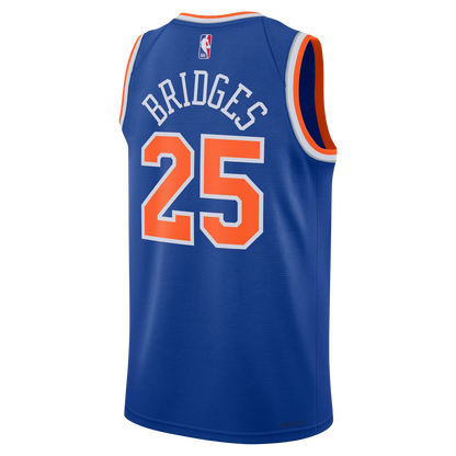 New York Knicks Blue Icon Jersey Mikal Bridges #25