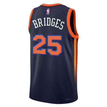 Mikal Bridges Knicks Blue Icon Jersey, Icon Edition, Royal Blue #25 Jersey, Authentic New York Knicks, NBA Fan Gear.