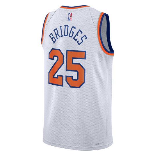 New York Knicks White Association Jersey Mikal Bridges #25