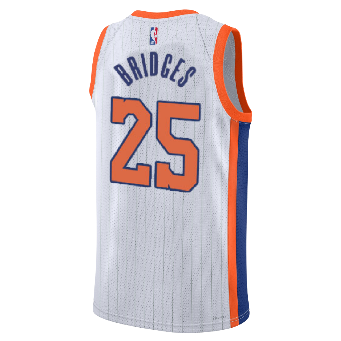 New York Knicks White 2025-2026 City Edition Jersey Mikal Bridges #25