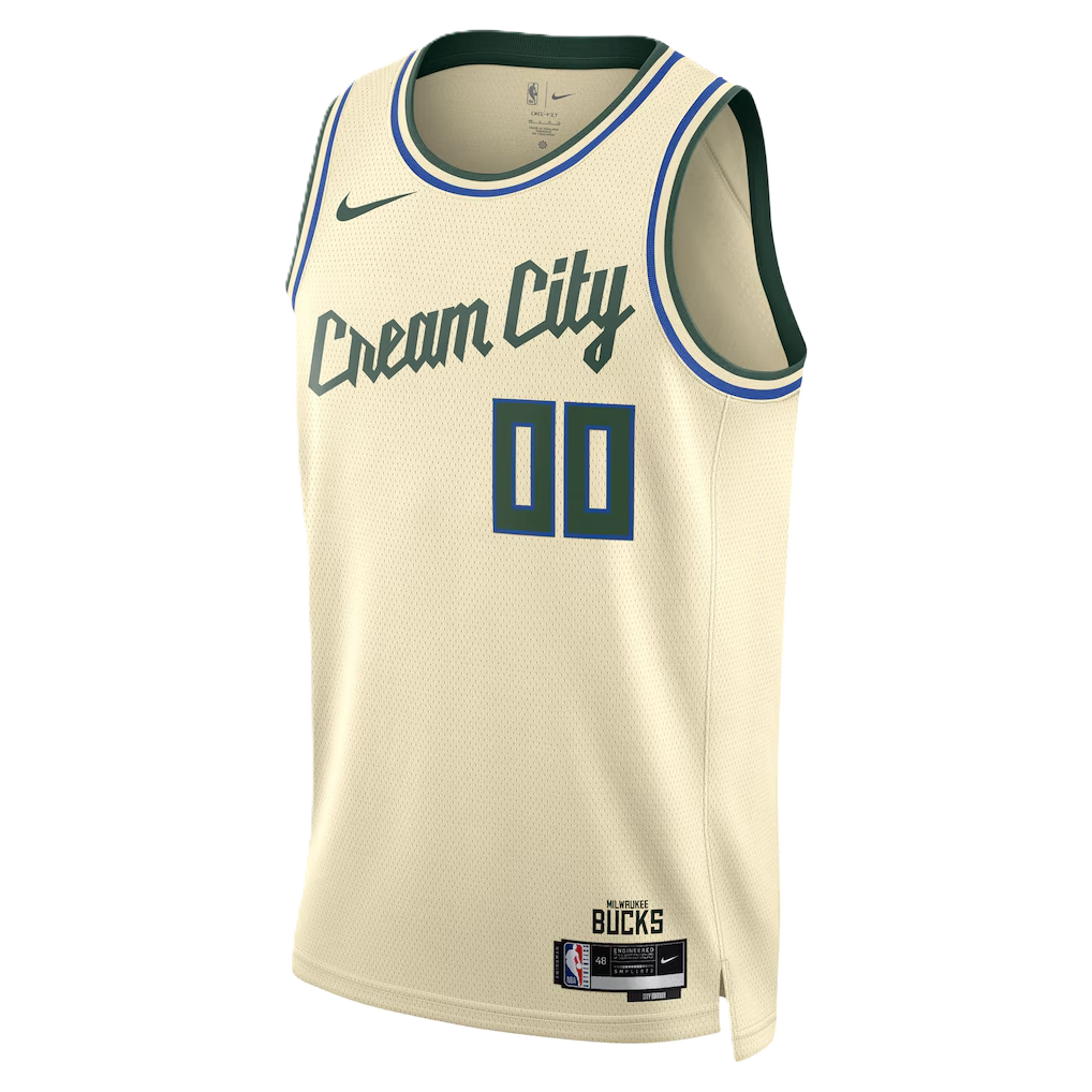 Milwaukee Bucks Cream 2025-2026 City Edition Jersey Custom