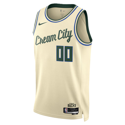 Milwaukee Bucks Cream 2025-2026 City Edition Jersey Custom