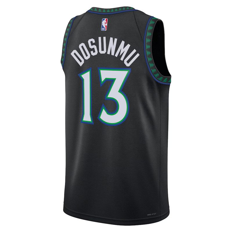 Minnesota Timberwolves Black Statement Edition Jersey Ayo Dosunmu #13 back