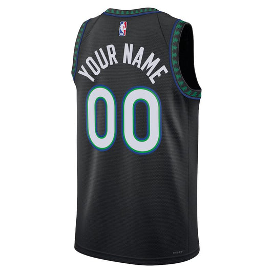 Minnesota Timberwolves Black Statement Edition Jersey Custom back