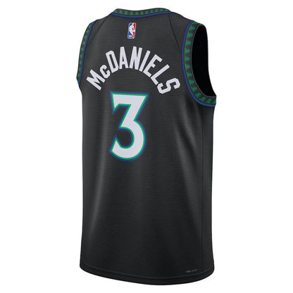 Minnesota Timberwolves Black Statement Edition Jersey Jaden McDaniels #3 back
