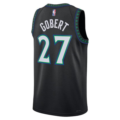 Minnesota Timberwolves Black Statement Edition Jersey Rudy Gobert #27 back