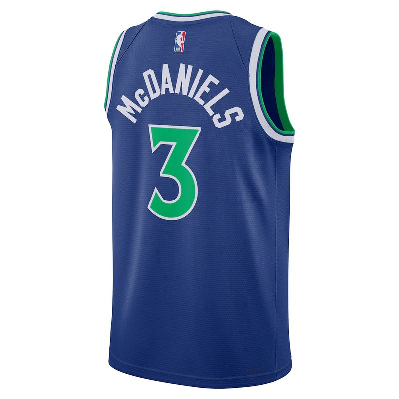 Minnesota Timberwolves Blue Icon Edition Jersey Jaden McDaniels #3 back