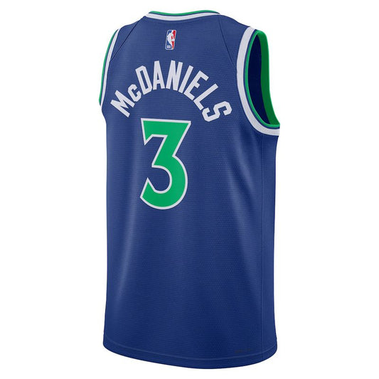 Minnesota Timberwolves Blue Icon Edition Jersey Jaden McDaniels #3 back