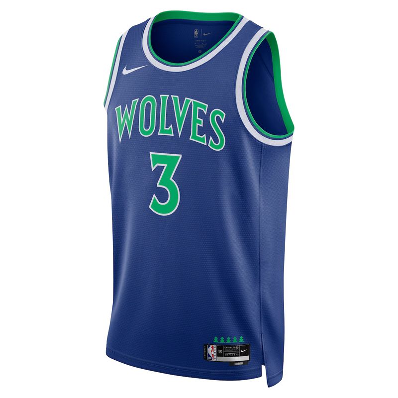 Minnesota Timberwolves Blue Icon Edition Jersey Jaden McDaniels #3 front