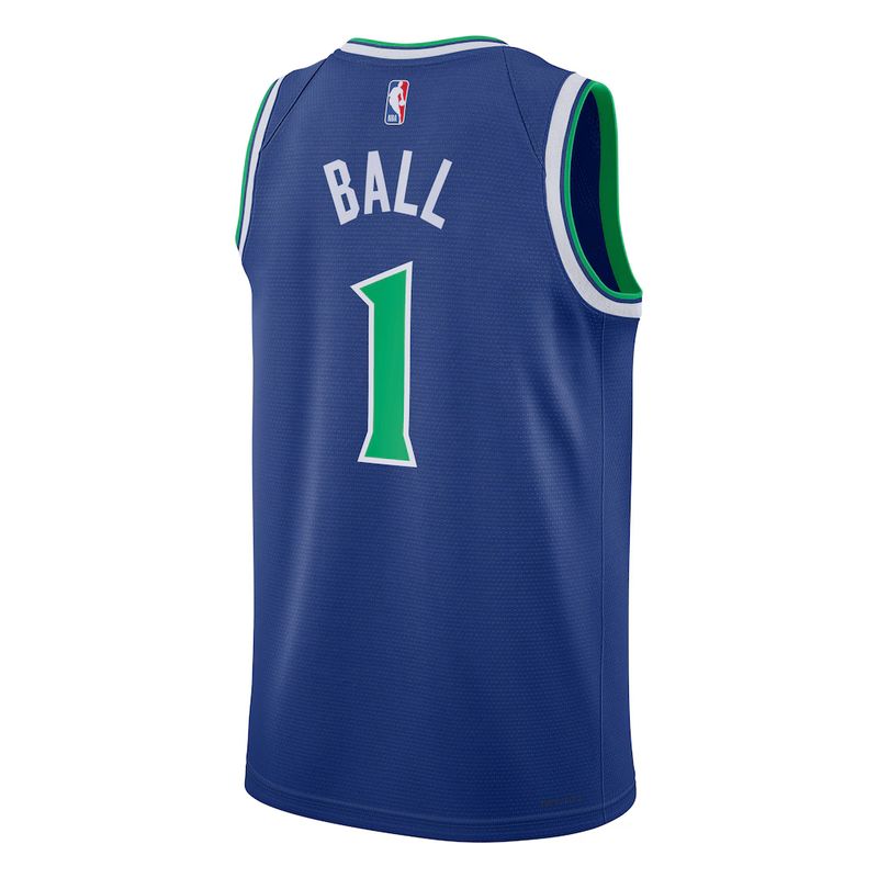 Minnesota Timberwolves Blue Icon Edition Jersey LaMelo Ball #1 back