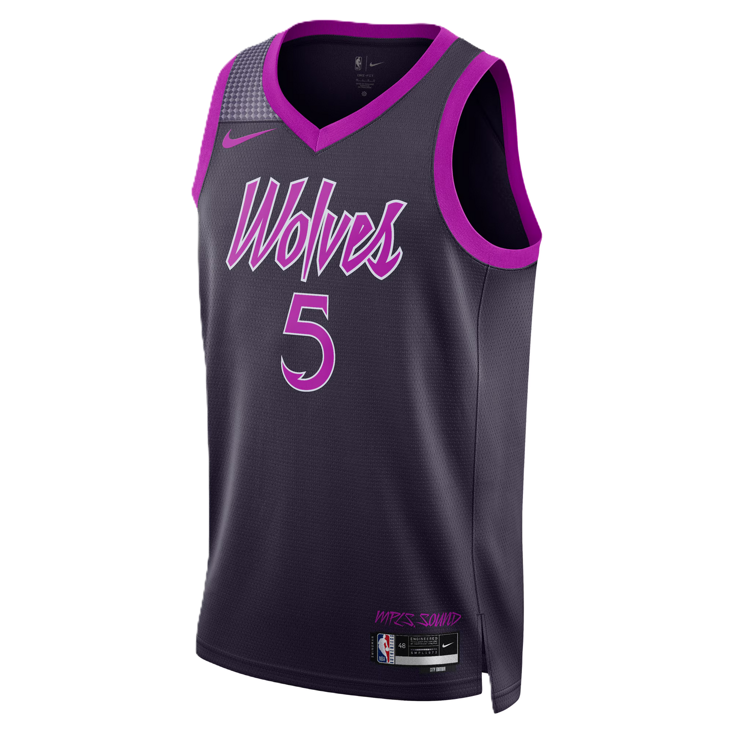 Minnesota Timberwolves Purple 2025-2026 City Edition Jersey Anthony Edwards #5