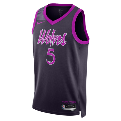 Minnesota Timberwolves Purple 2025-2026 City Edition Jersey Anthony Edwards #5