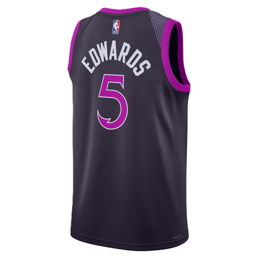 Minnesota Timberwolves Purple 2025-2026 City Edition Jersey Anthony Edwards #5