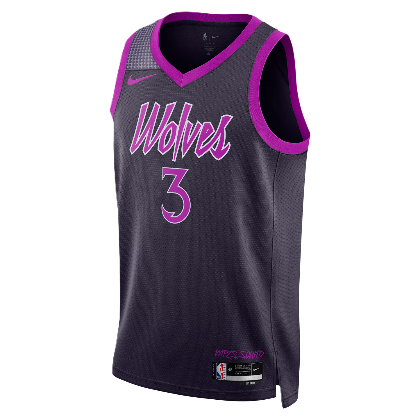 Minnesota Timberwolves Purple 2025-2026 City Edition Jersey Jaden McDaniels #3