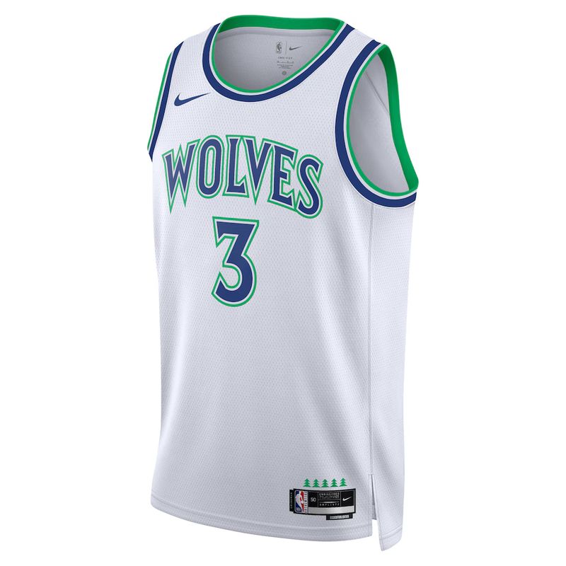 Minnesota Timberwolves White Association Edition Jersey Jaden McDaniels #3 front