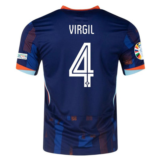 Netherlands 2024 Away Jersey Virgil #4 back