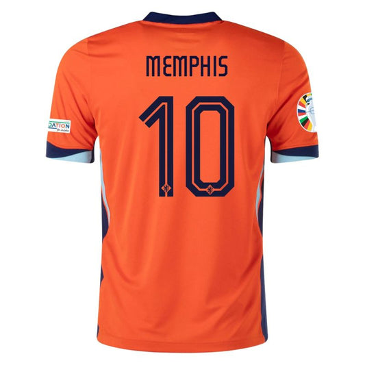 Netherlands 2024 Home Jersey Memphis #10 back