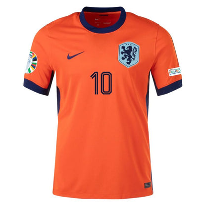 Netherlands 2024 Home Jersey Memphis #10 front
