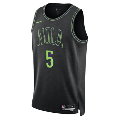 New Orleans Pelicans Black 2025-2026 City Edition Jersey Dejounte Murray #5