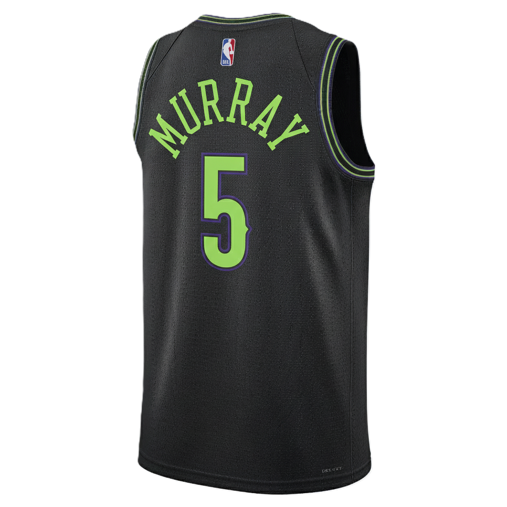 New Orleans Pelicans Black 2025-2026 City Edition Jersey Dejounte Murray #5