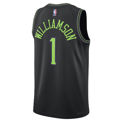 New Orleans Pelicans Black 2025-2026 City Edition Jersey Zion Williamson #1
