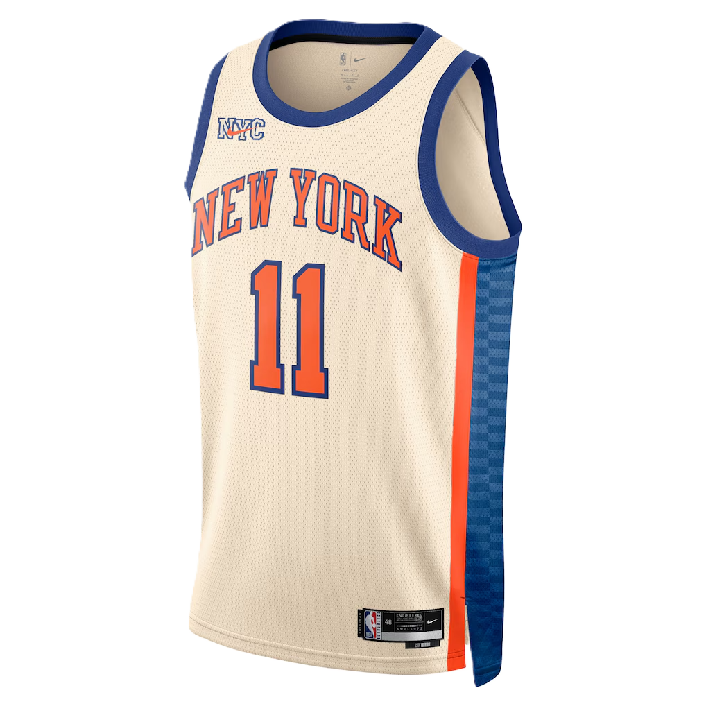 New York Knicks White 2025-2026 City Edition Jersey Jalen Brunson #11