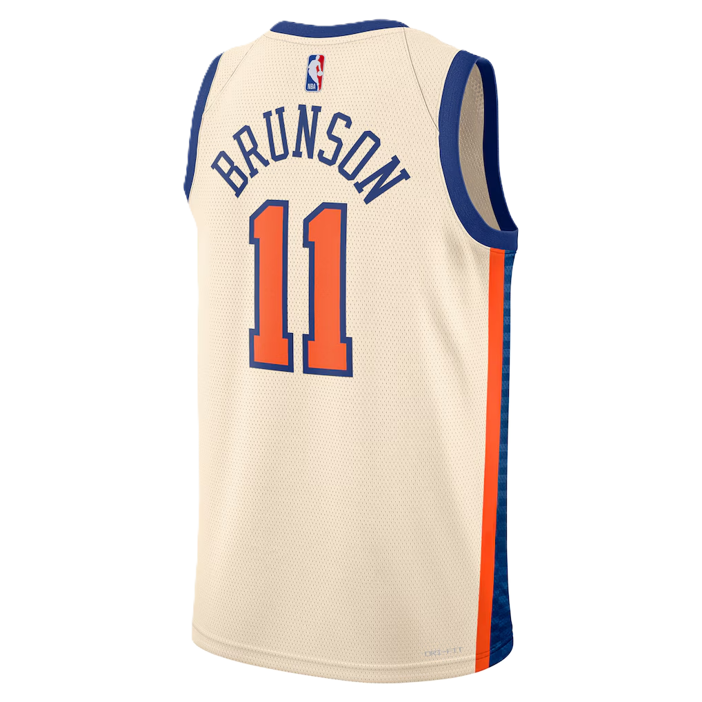 New York Knicks White 2025-2026 City Edition Jersey Jalen Brunson #11