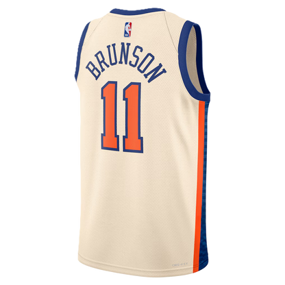New York Knicks White 2025-2026 City Edition Jersey Jalen Brunson #11