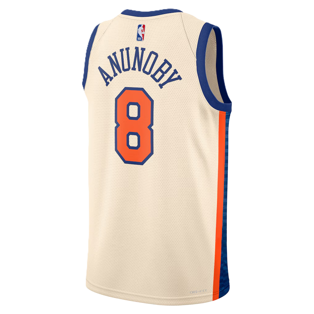 New York Knicks White 2025-2026 City Edition Jersey OG Anunoby #8