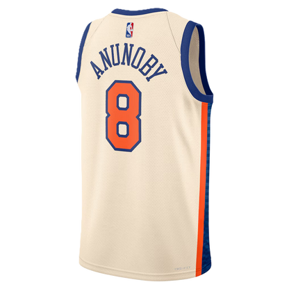 New York Knicks White 2025-2026 City Edition Jersey OG Anunoby #8