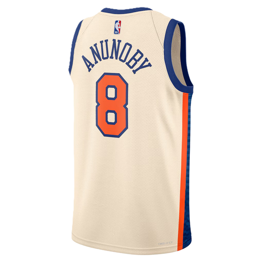 New York Knicks White 2025-2026 City Edition Jersey OG Anunoby #8