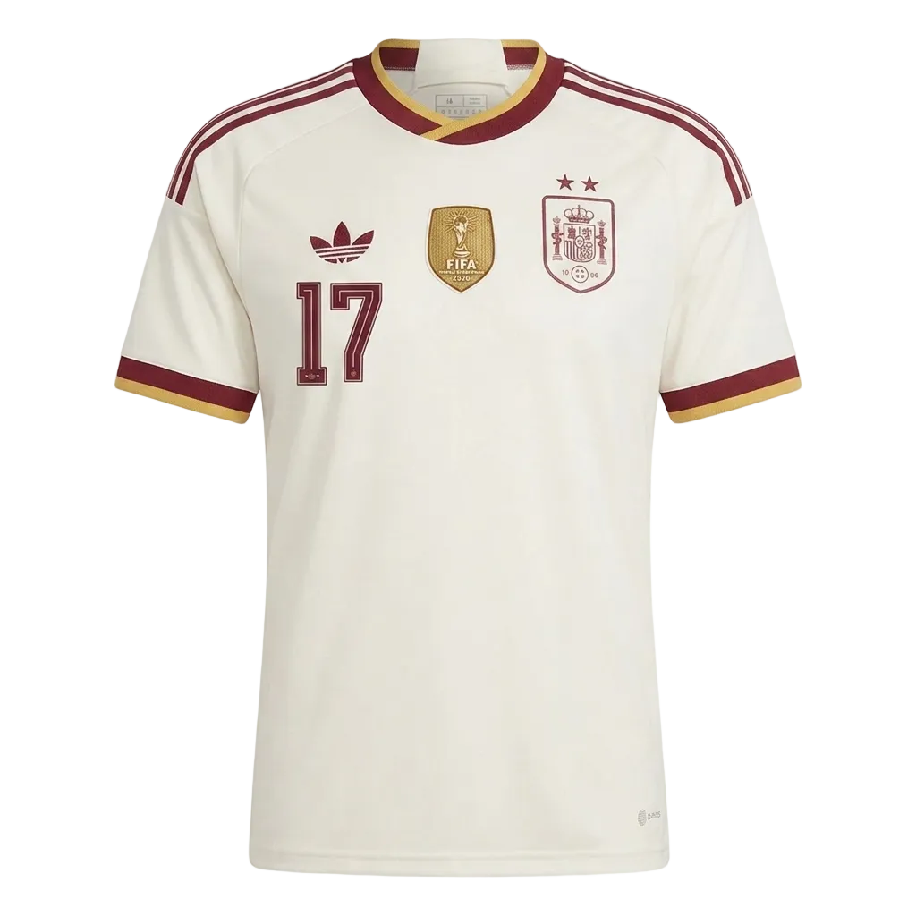 Spain 2026 Away Jersey Nico Williams #17 - 2 Stars
