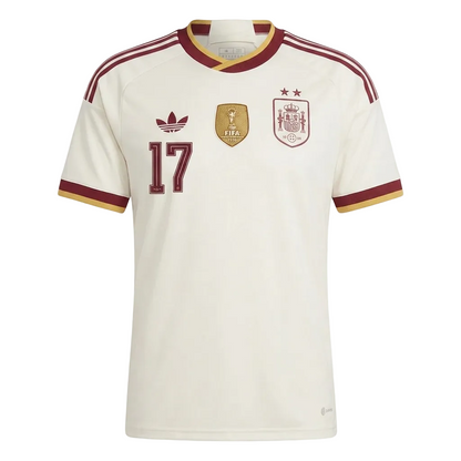 Spain 2026 Away Jersey Nico Williams #17 - 2 Stars
