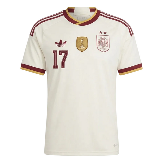 Spain 2026 Away Jersey Nico Williams #17 - 2 Stars