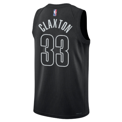 Brooklyn Nets Black Statement Jersey Nicolas Claxton #33