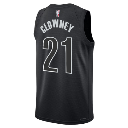 Brooklyn Nets Black Statement Jersey Noah Clowney #21