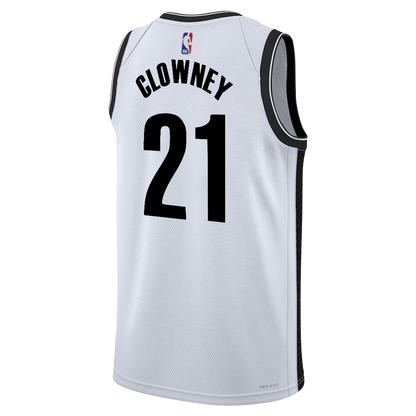 Brooklyn Nets White Association Jersey Noah Clowney #21