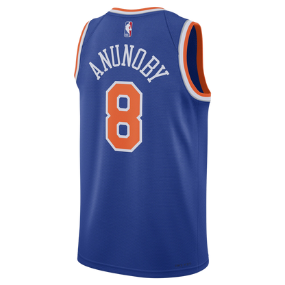 New York Knicks Blue Icon Jersey OG Anunoby #8