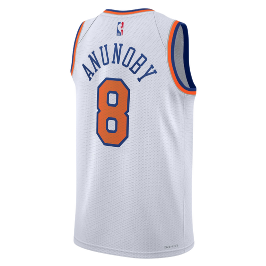 New York Knicks White Association Jersey OG Anunoby #8