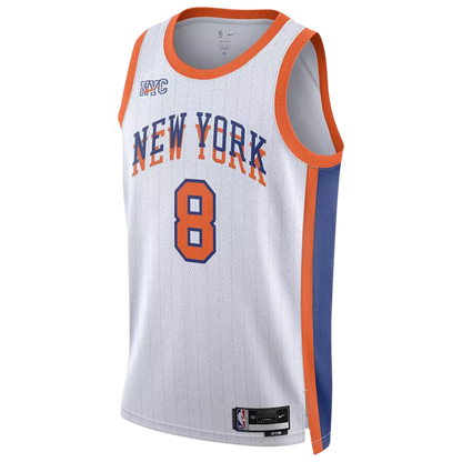 New York Knicks White 2025-2026 City Edition Jersey OG Anunoby #8