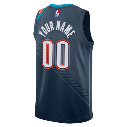 Oklahoma City Thunder Personalized Blue Navy 2025-2026 City Custom Edition