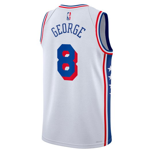 Philadelphia 76ers White Association Jersey Paul George #8