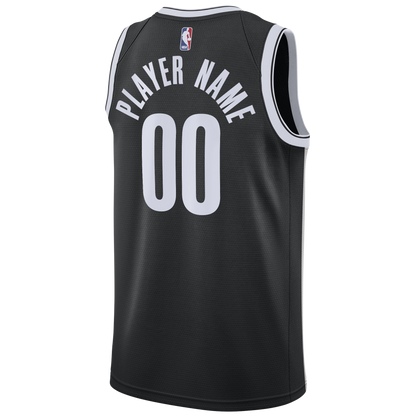 Brooklyn Nets Black Icon Jersey Custom